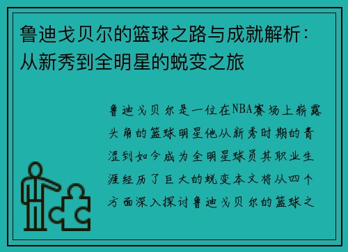 鲁迪戈贝尔的篮球之路与成就解析：从新秀到全明星的蜕变之旅